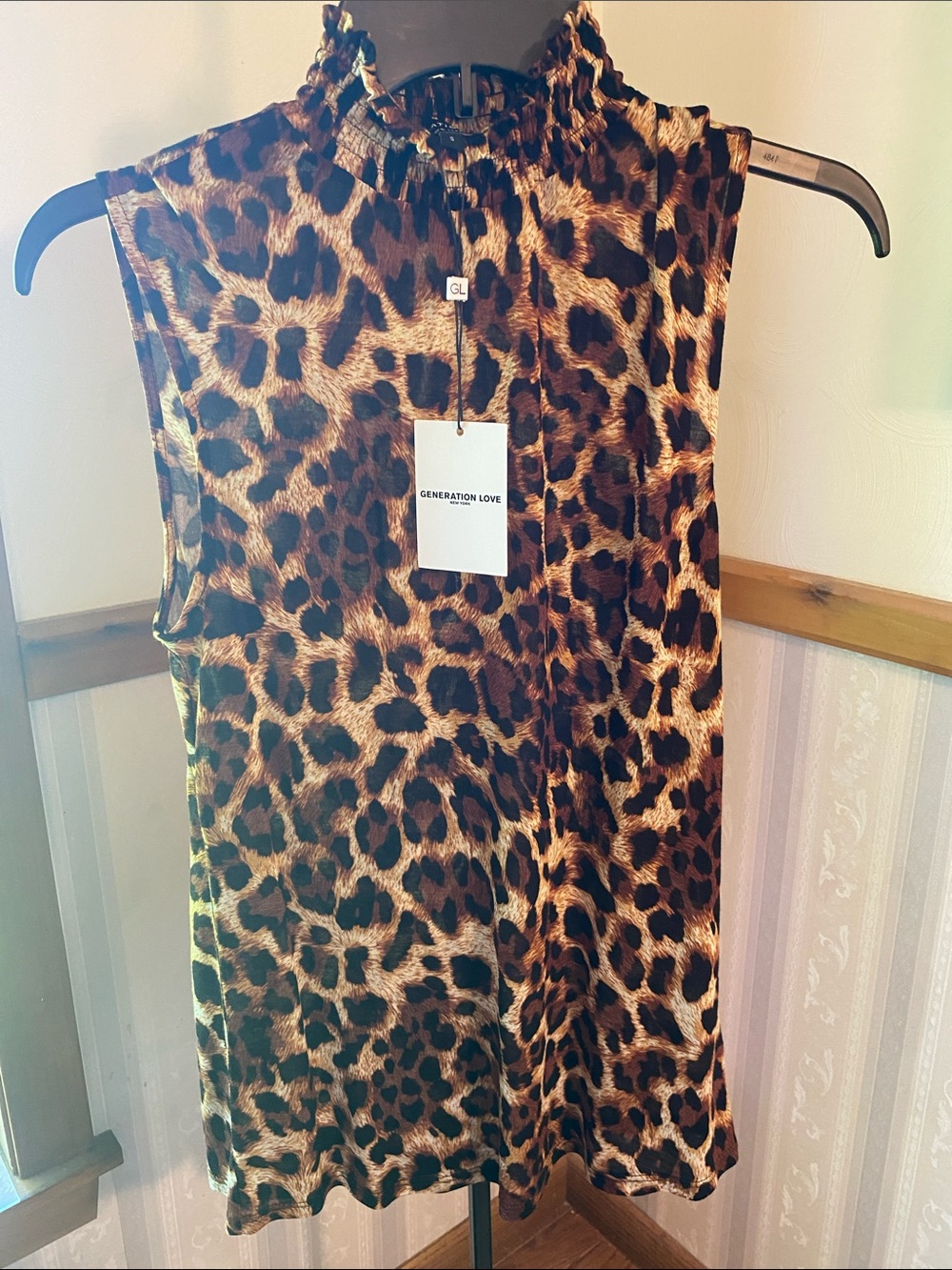 Generation Love Leopard Print Sleeveless High-Neck Tank - Brown, Black